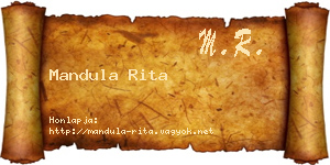 Mandula Rita névjegykártya